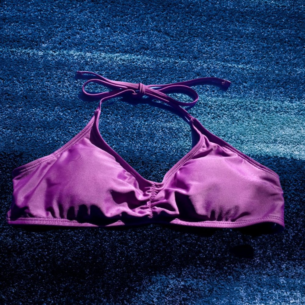 SHEKINI PURPLE TRIANGLE STRING BIKINI TOP SIZE M